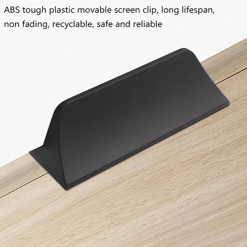 1Pc Desktop Screen Plastic Clip Furniture Glass Baffle Fixing Clamp Removable Support Brackets Office Desk Isolation Board Base