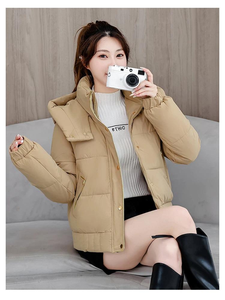 Women’s Short Hooded Windproof Thicken Warm Winter Jacket