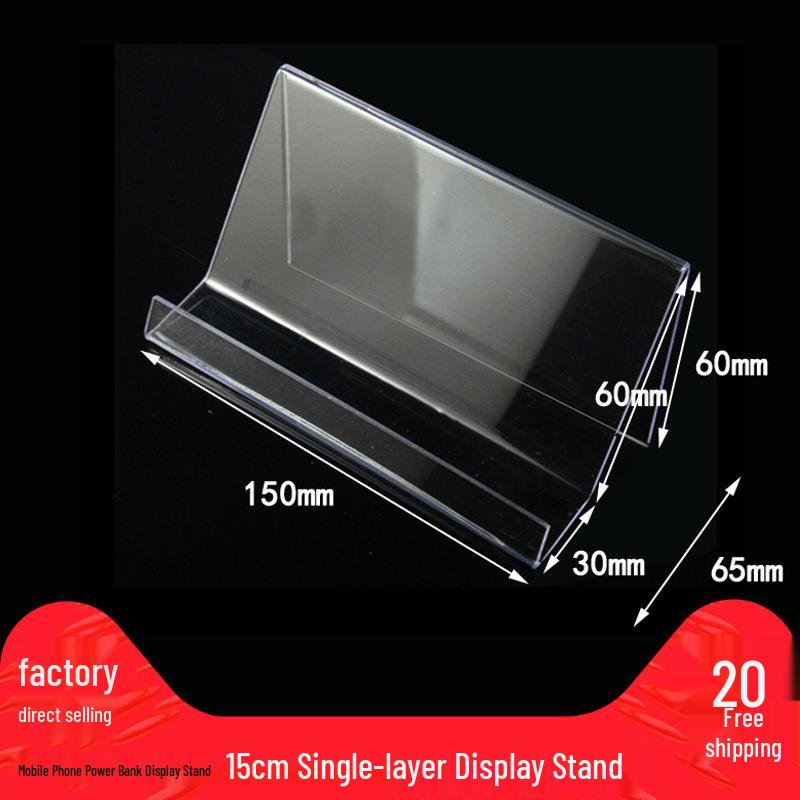 Acrylic Double-Layer Long Mobile Phone Display Stand & Holder for Large Screens