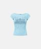 BADBLOOD Archangel Graphic Boat Neck 1/2 T-Shirt - Mint