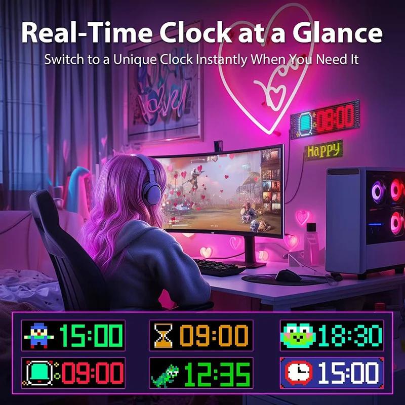 LED DIY Matrix Pixel Panel Led Display Truck Eye Car Sign Animation Bluetooth App Control Programmable Flexible Screen