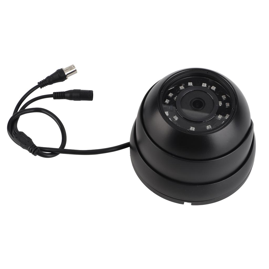 1080p CCTV Dome Camera AHD Camera Surveillance NTSC System for Bus Boat Car (Black ) Black