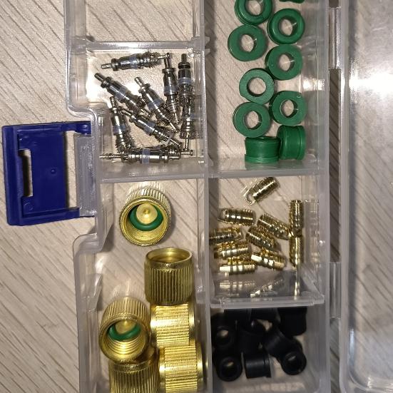 Kältemittelfüllschlauchkappenkerne 1/4 3/8 Zoll Dichtungen Reparaturwerkzeugsatz