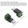 Type-C To 2 Pin Crimp Terminal Block Solderless Plug Charging Connector  Phone Laptop