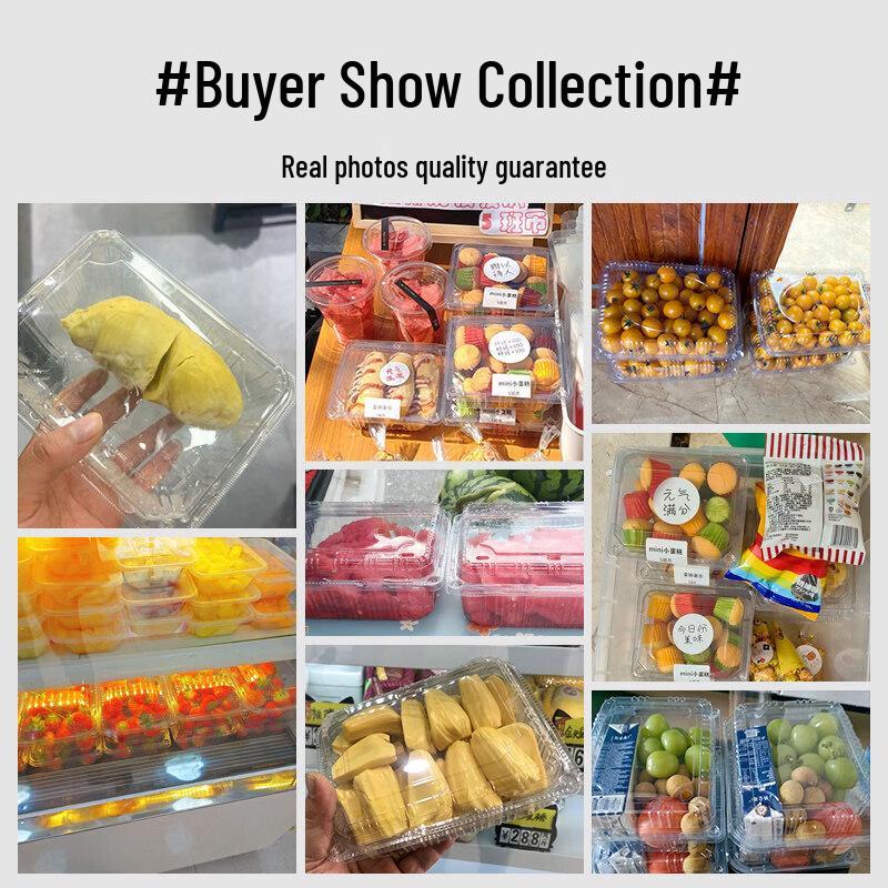 Disposable Clear Plastic Food Container with Lid