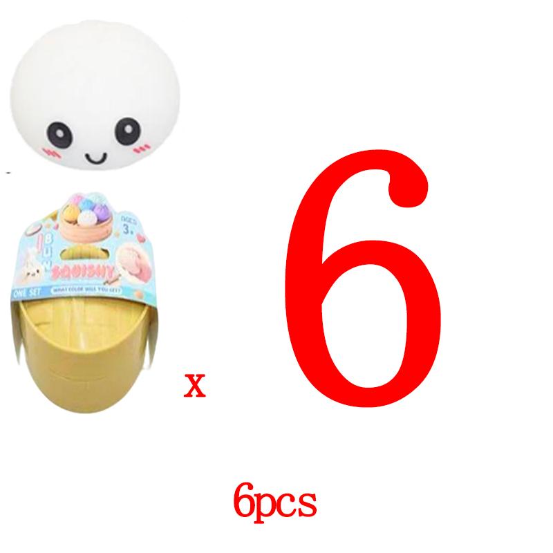Steamed Stuff Bun Anti-Stress Ball Fidgets Durable Toy Dumpling Squishies Soft Slowing Rebound Foam Durable Toy Ultra-Soft Decompression