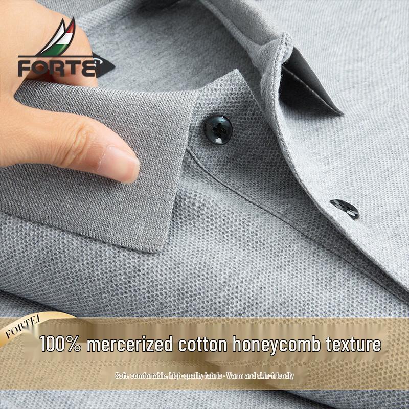 

Men s Mercerized Cotton Honeycomb Polo Long-Sleeve T-Shirt 56