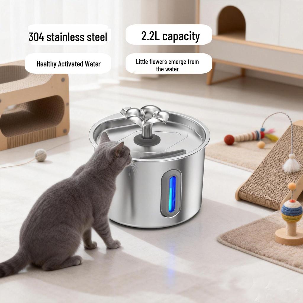 Automatic Pet Water Dispenser with Circulating Flow for Cats & Dogs