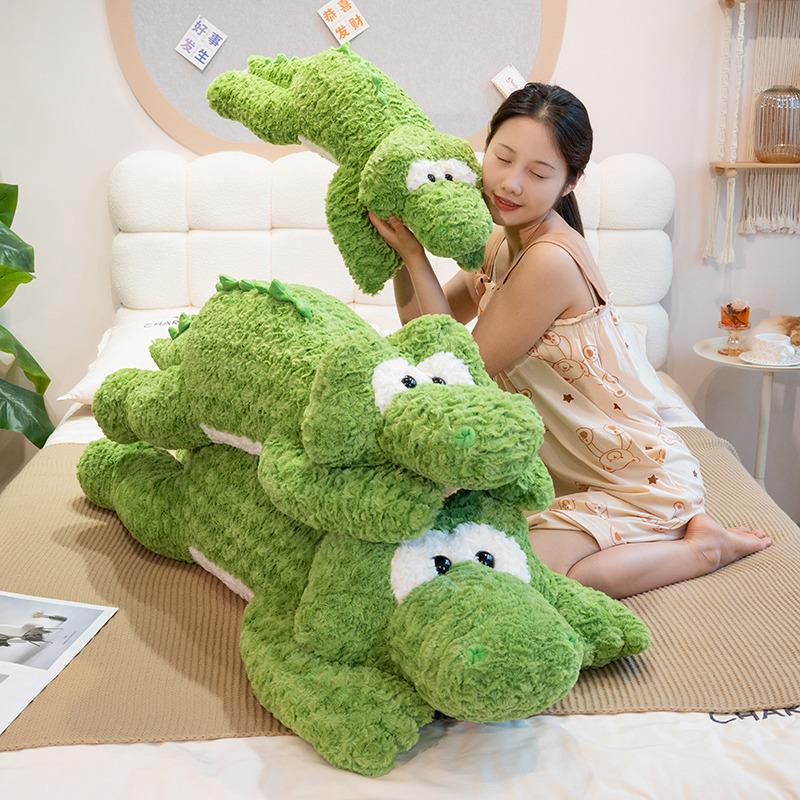 Duża Poduszka Dinozaur Pluszowa Zabawka Lalka Zielony Dinozaur Lalka Poduszka Domowa Lalka Muppet dla Dziewczynki