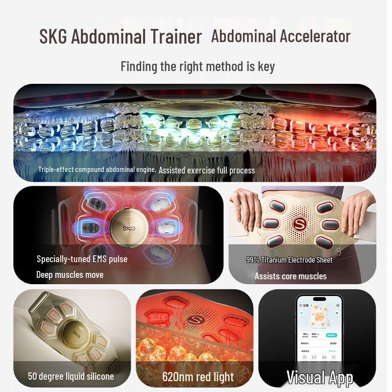 SKG K7 Waist and Abdominal Massager Belt CN plug (adapter included)