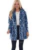 2024 Fall/Winter Leopard Print Women's Faux Fur Coat with Pockets - Plush, Loose Fit, Fashionable and Cozy
