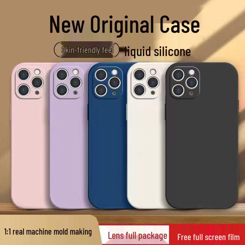 Apple 11 Pro Liquid Silicone Phone Case, Full Drop Protection, Skin-Friendly, Solid Color