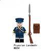 Napoleonské války Vojenští vojáci Stavebnice Miniaturní figurky WW2 Francouzští Britové střelci Pušky Zbraně Hračky pro děti