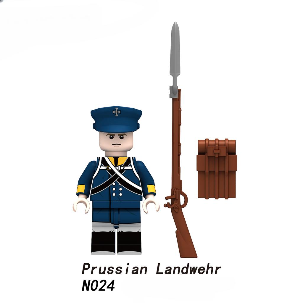 Napoleonské války Vojenští vojáci Stavebnice Miniaturní figurky WW2 Francouzští Britové střelci Pušky Zbraně Hračky pro děti
