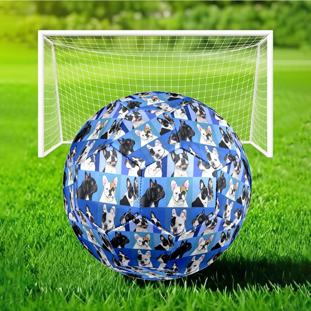French Bulldog Size 5 Soccer Balls, Anti-Slip, Protective Football, Outdoor Sport, Practice Games, Birthdays Gift Suitable for Fan