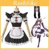 Nekopara Chocola Vanilla Cat Maid Dress Cosplay Costume Wig Breathable Exquisite Workmanship