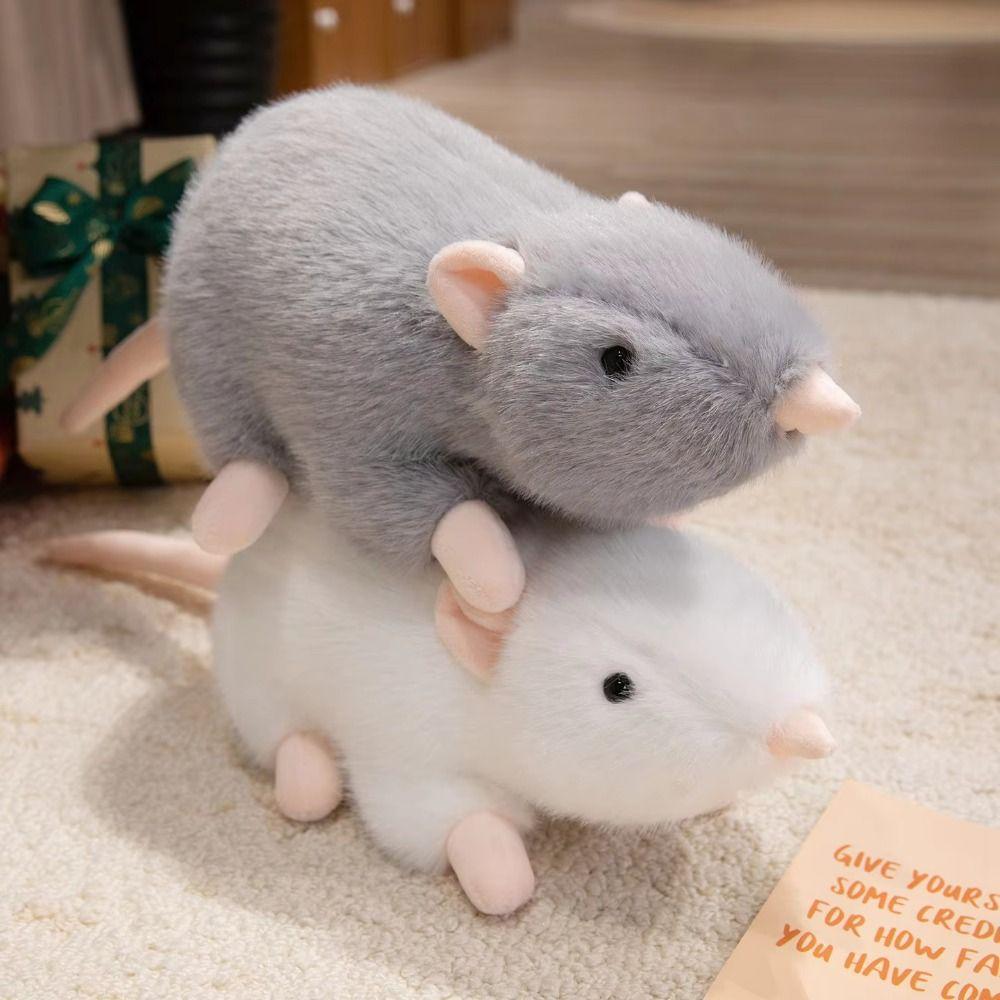 Stuffed Animal Mouse Plushie Doll Sleep Pillow Stuffed Rat Cartoon Simulation Mouse Plush Kids Toy