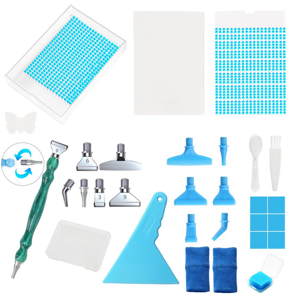 Multifunctional Diamond Painting Flip Tray & Funnel Set – DIY Embroidery Tool