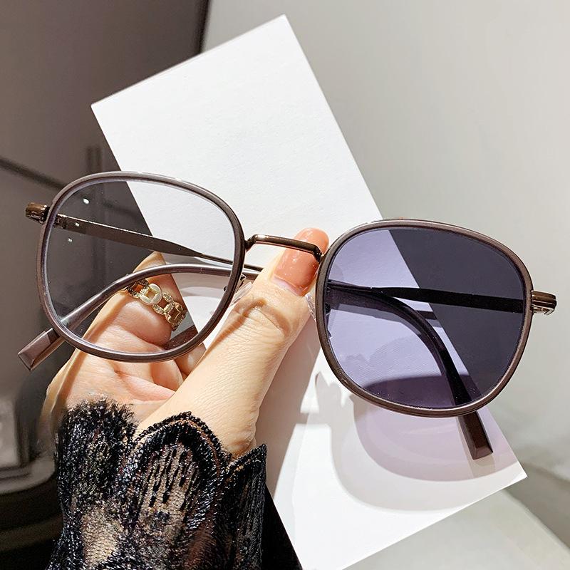 Blue-light-proof Mirror Color Fashion Chestnut Brown High-quality Eye Glasses Myopia Degree