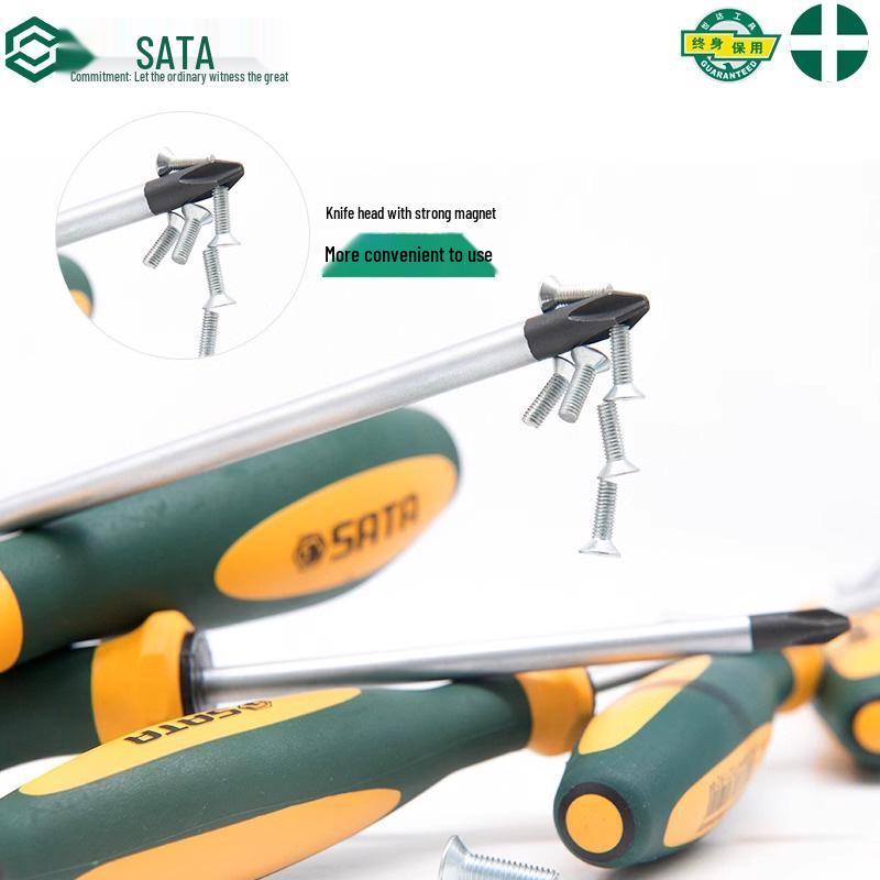 SATA G Series Phillips Screwdriver Set with Strong Magnet - Industrial Grade, High Hardness