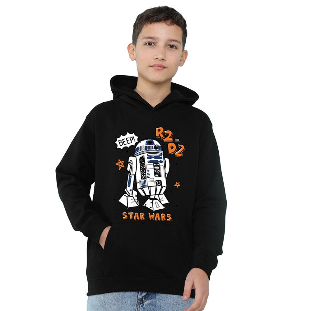 STAR WARS Dziecięca/Dziecięca Bluza z Kapturem z Markerem R2-D2