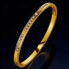 Elegant Gold-Plated Titanium Steel Bracelet for Women - Non-Fading, Exquisite European & American Design.