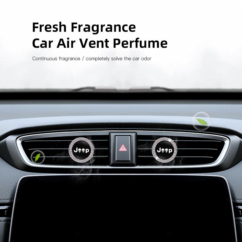 CZY2 Air Outlet Aromatherapy Clip Car Solid Perfume Freshener For Jeep Grand Cherokee Wrangler JK Gladiator Compass Renegade Patriot