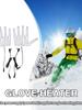 1 Paar Elektrische Heizhandschuhe Kohlefaser 5V Fünf-Finger-Handschuhe Heizkissen Thermische Isolierung für Outdoor-Skifahren