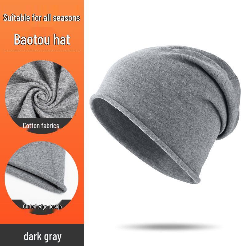 Pure Cotton Windproof Postpartum Hat - Breathable, Solid Color, Warm, for Outdoor Cycling and Sports