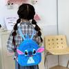 Plush Cartoon Embroidery Backpack for Kids – Cute Double Shoulder Bag