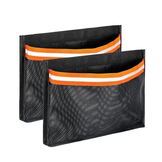 1/2Pcs Reflective Self-Adhesive Universal Boat Caddy Organizer Mesh Bag Large Capacity Waterproof Boat Storage Accessories