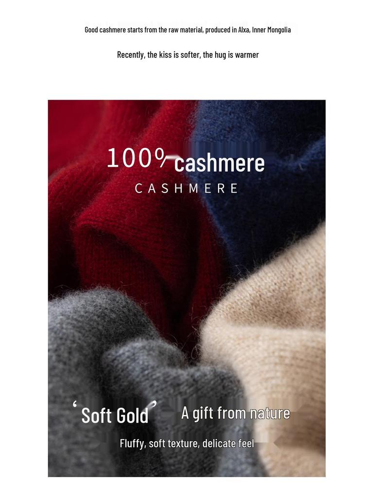 Men's 100% Pure Cashmere V-Neck Cardigan - Soft, Skin-Friendly, Button-Up Knitwear
