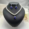 French Retro Blue Water Drop Pearl Collarbone Chain Niche Design High Sense Exquisite Style Personalized Necklace