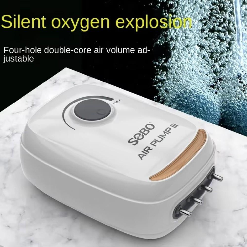 Ultra Silent Aquarium Air Pump Silent Operation Adjustable Fish Tank Oxygen Air Pump Low Noise 4W/6W/10W Air Flow Oxygen Pump
