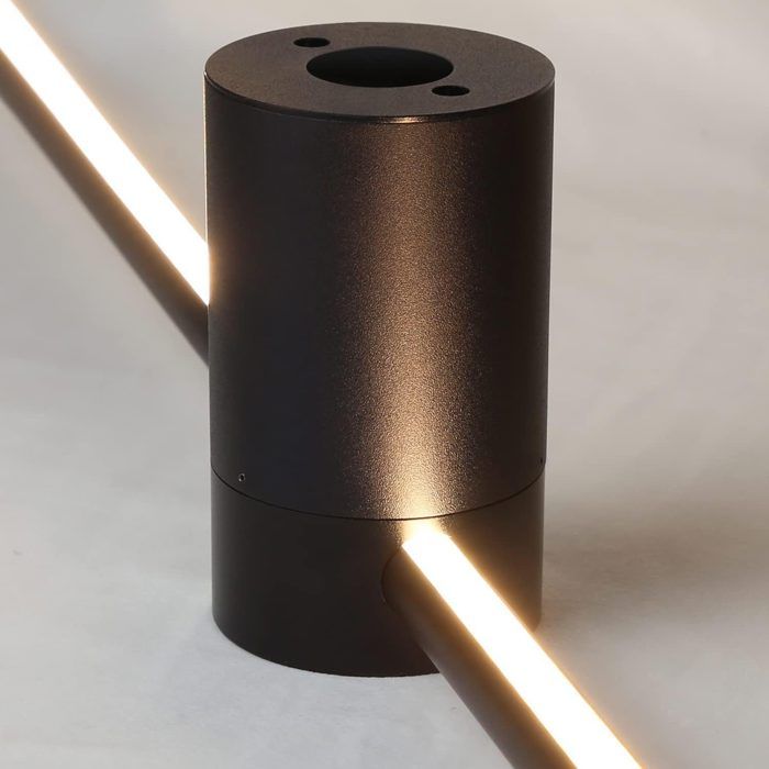 LED Wall Sconce - NETTLIFE - 2 X 60 Cm - Black - 3000K (White Hot) - Metal