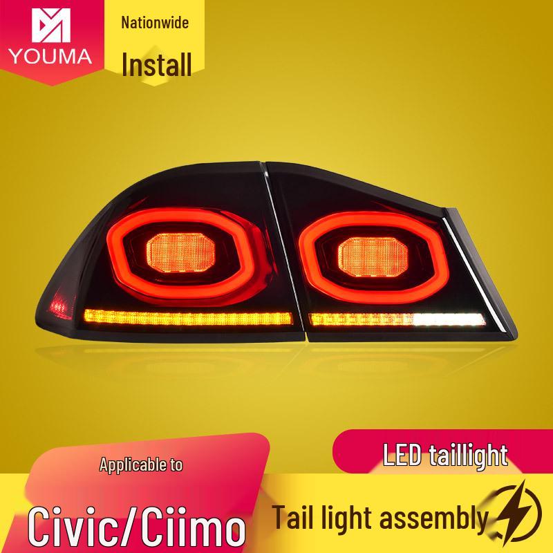 Honda Civic FD2 Si Ming Tail Light Assembly (06-15) LED Dynamic Flowing Turn Signal