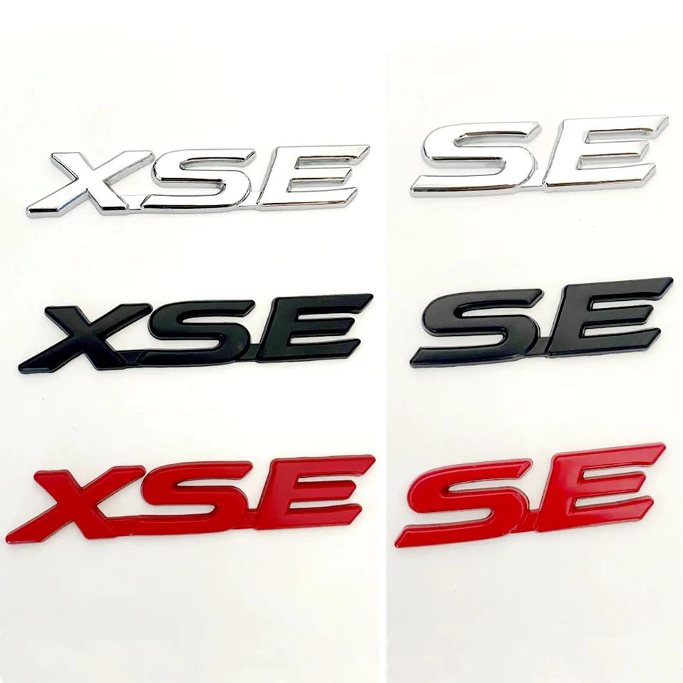 New 3D Metal SE XSE Logo Rear Trunk Emblem Badge Sticker For Toyota Camry Sienna Highlander Corolla Car Styling Accessories HH0