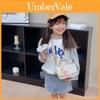 Fashion Simulation Pearl Bow Design Whoundstooth Pattern Children Shoulder Bag For Daily Use
