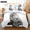 3D Cat  Bedding Set Queen Bedding Duvet Cover Set Bedding Set Bed Cover Cotton Queen Bedroom Bed Cover Set Bed Set Bedding