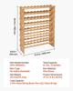 Rack de Vinhos Modular Empilhável para 72 Garrafas, 8 Níveis, Rack de Armazenamento de Vinhos de Chão Autoportante, Prateleira de Exibição de Vinhos Resistente, Prateleiras Sem Oscilação, Fácil