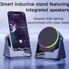 Bluetooth Wireless Induction Speaker Phone Holder Rgb & Rotating 360° With Power Bank