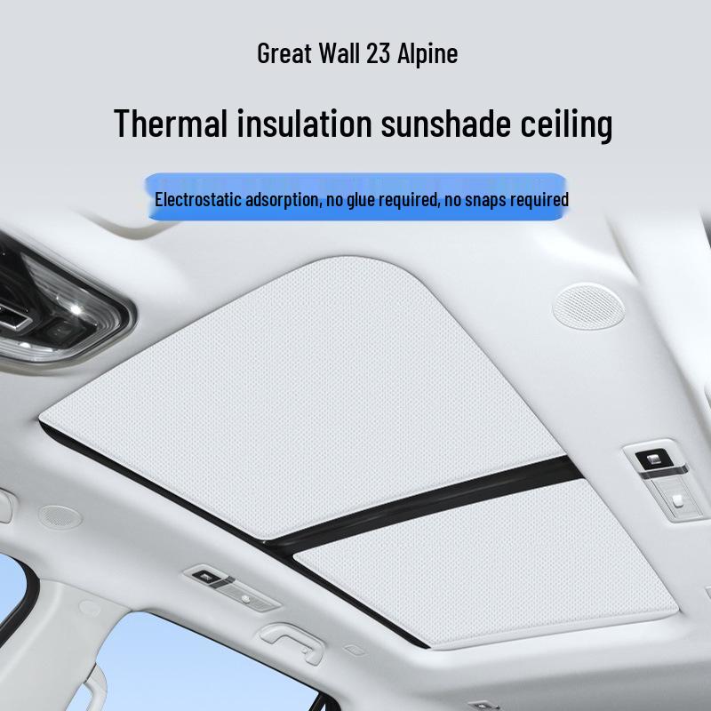 Electrostatic Sunshade for Great Wall 23: Heat Insulation, Sun Protection, Privacy, Camping, Opaque.
