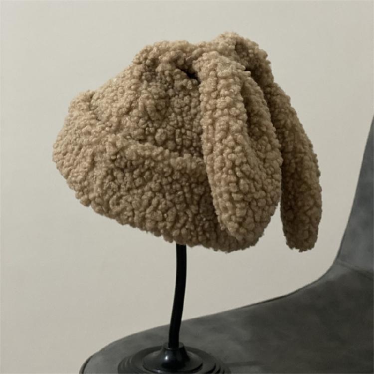 Trendy Rabbit Ears Knitted Hat Funny Casual Windproof Beanie Knit Cap All-match