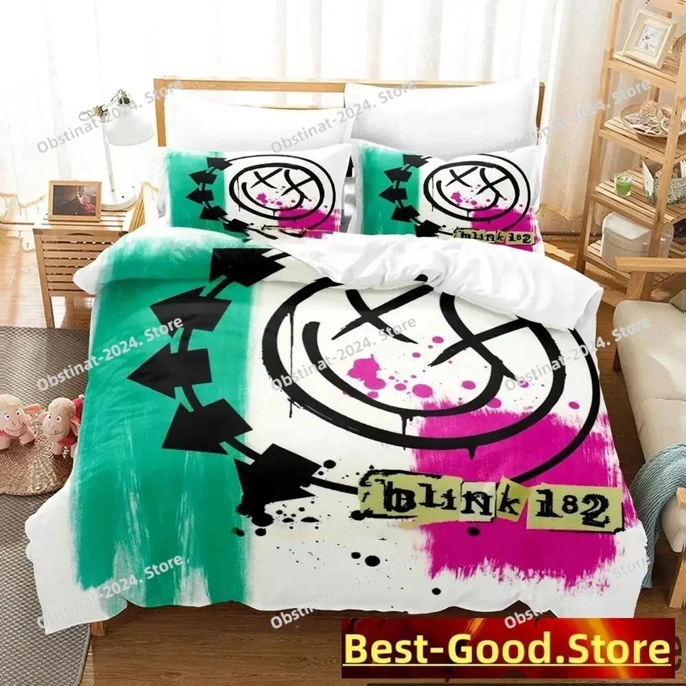 3D Fashion Blink-182 BAND LOGO Bedding Set Printed single Comforter Quilt Duvet Cover Pillow Case 3 Pieces Sets Kids Adult Size