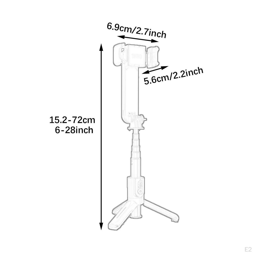Phone Gimbal Stabilizer Lightweight Multifunctional Retractable Selfie Stick