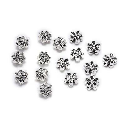 50pcs/lot 6mm Tibetan Antique Seed Spacer Flower Bead Loose Beads For DIY Jewelry Making Bracelet Necklace Earrings