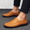 Men's shoes new foreign trade large size men's casual single shoes breathable Doudou shoes men's foot-fitting lazy leather shoes