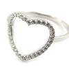 Silver Ring 'Love' Silvery White (rhodium) - 13x12 Mm
