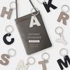 Slip-On Alphabet Keychain N White JAK-1401 Made In Japan Monotone Gift