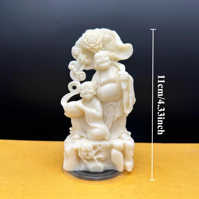 Ivory Fruit Figurine Ornament Chinese Fairy Child Buddha Statue Feng Shui Buddha Statue Living Room Decoration Home Decoration